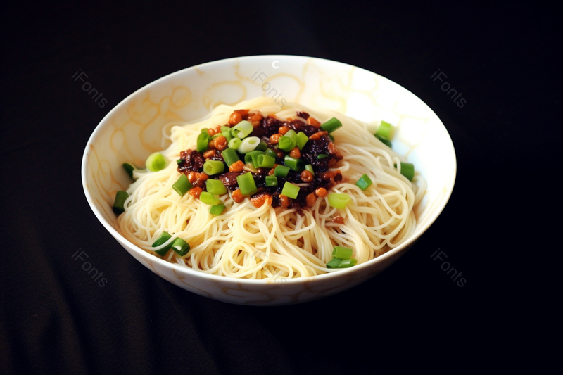 夏季必备美食凉面纯黑背景,高清,摄影图,摄影图片,图片大全,摄影图免费下载